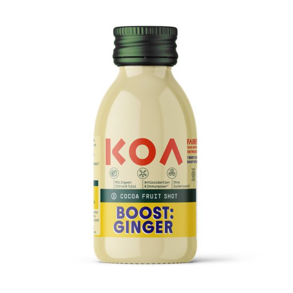 KOA Boost: Ginger - Kakaofruchtsaft Shot mit Ingwer – Kakaofruchtsaft von Chocolia